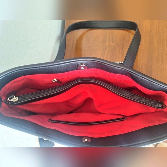 Giani Bernini Black and White Plaid Tote Shoulder Bag - Picture 6 of 11